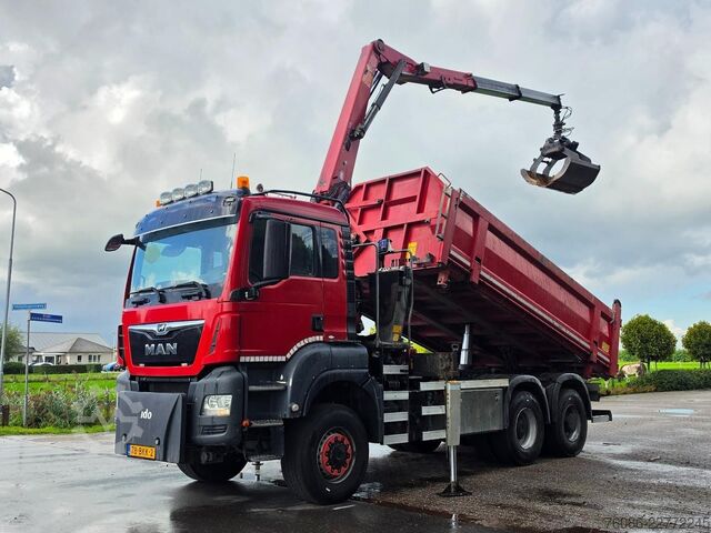 3-sidig tipper MAN TGS 420 !!6X6!! Z-KRAAN KIPPER NL TRUCK TOP!!