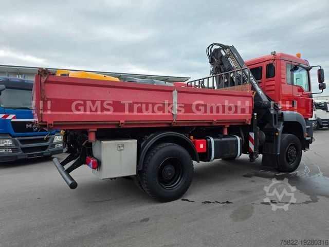 Camião basculante MAN TGA 18.430 / 4X4 ALLRAD / Atlas 190 Kran FUNK