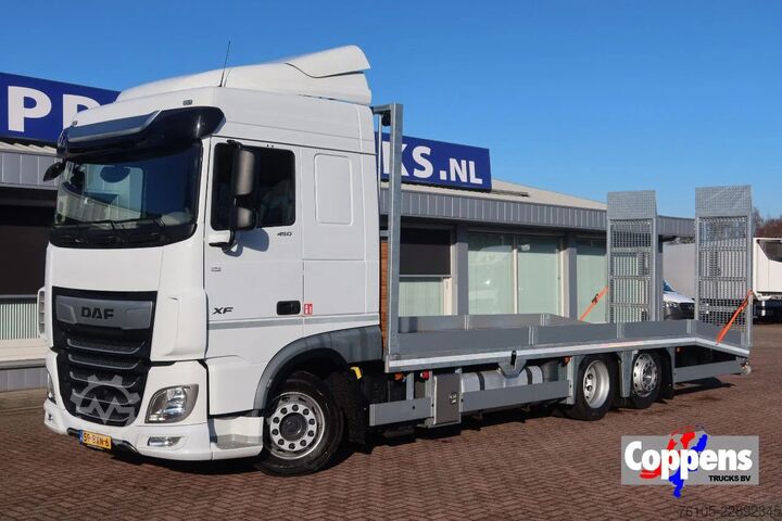 Bílaflutningsvél DAF XF 450 6x2 Oprijwagen vloerhoogte 100 cm + 2x  ...
