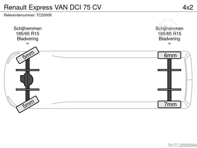 Panel kombi Renault Express VAN DCI 75 CV