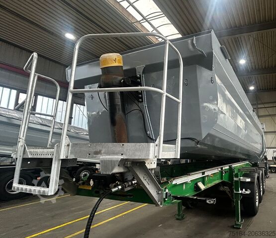 Tipper semi-trailer Schwarzmüller SK Stahlrundmulde m. hydr. Heckklappe