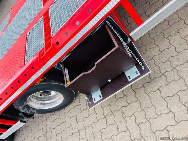 Semirremolque con plataforma de trabajo  Wiese Stufensattel Tieflader mit Kran Fassi F545