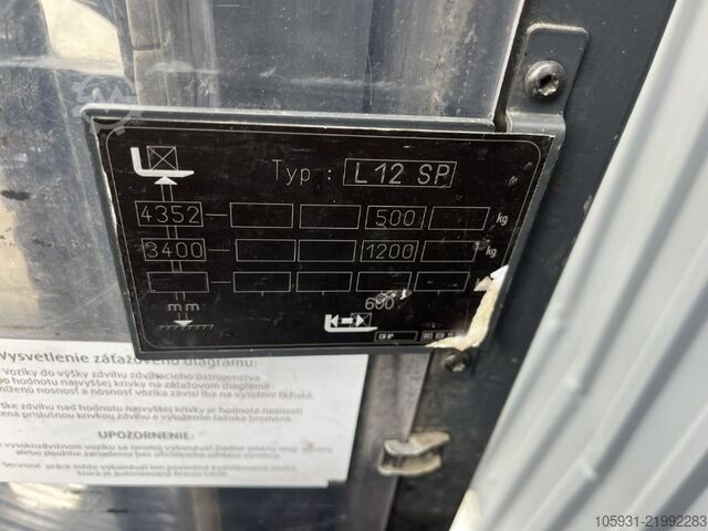 Stand-on gaffeltruck Linde L12SP