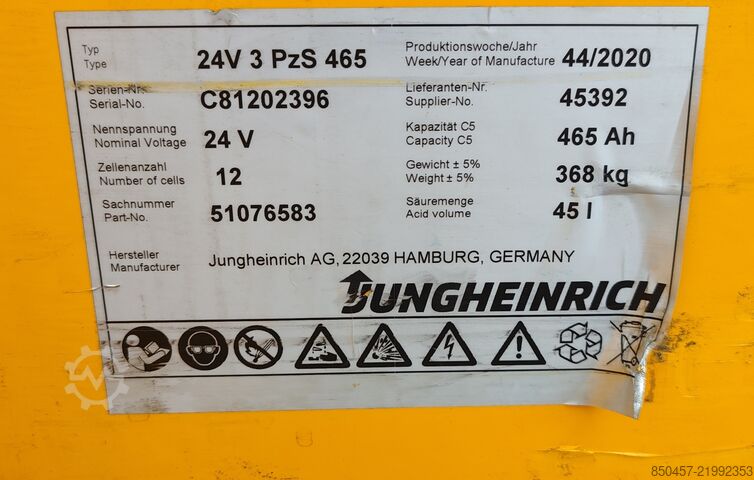 Transpaletas eléctricas Jungheinrich ERE225 1400mm/ 465ah/ x4pc package