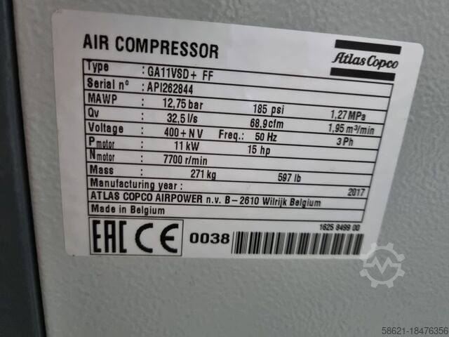 Kompresor za šrafove Atlas Copco GA11VSD *FF