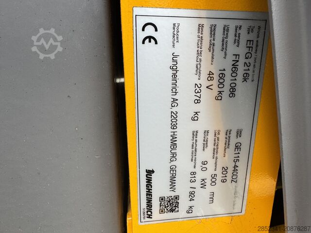 Gabelstapler Jungheinrich EFG 216k