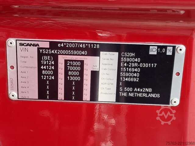 Padrão-SZM Scania S500 NGS Highline 4x2 - Retarder - Full air - 2...