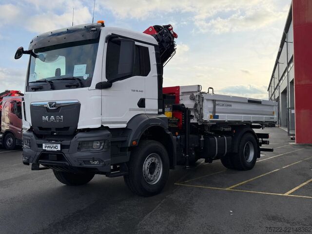 3-stranný sklápač MAN TGS 18.440 4x2 BL MEILLER Krankipper Palfinger
