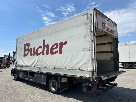 Flatbed truck with tarp IVECO EUROCARGO 140-250 SPRIEGEL-PLANE, SCHALTER, E6