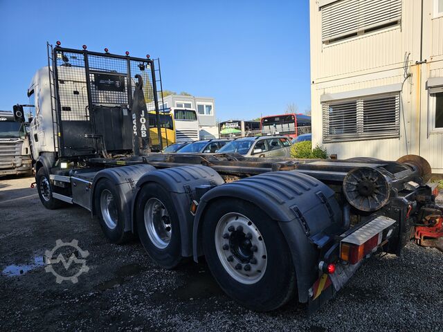 Camião porta-contentores de gancho SCANIA R480LB 8X4*4HHA MOTORSCHADEN! 3-Pedal J