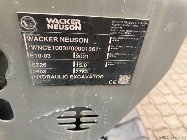 بیل مکانیکی کوچک Wacker Neuson EZ26