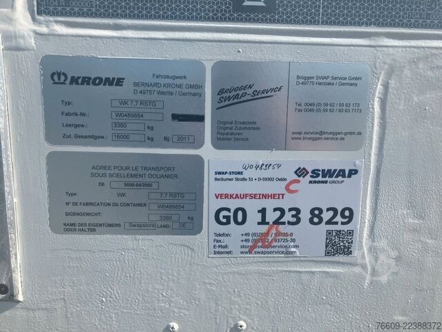 مقطورة بهيكل قابل للتبديل KRONE Wechselbrücke Koffer