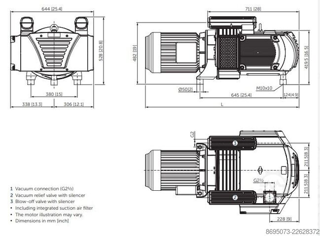 Bomba de vácuo Becker BECKER VTLF 2.250 Vacuum Pump