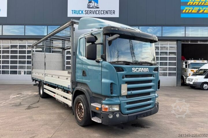 Flatbed truck with tarp SCANIA R380 4x2