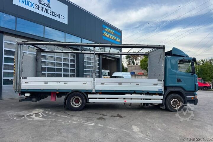 Flatbed truck with tarp SCANIA R380 4x2