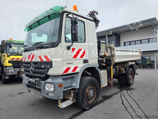 شاحنة قلابة ثلاثية الجوانب MERCEDES-BENZ Actros 1841 / 4X4 ALLRAD / Atlas 190 / Meiller