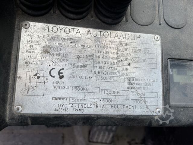 LPG Forklifts Toyota 8FGF15