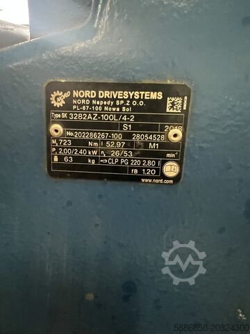 Kéttengelyes rozsdamentes acél keverő  