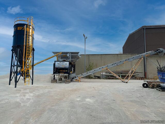 Mobilioji betono maišymo gamykla FABO Concrete Mixing Plant 30 m3/h mobile concrete mixing plant