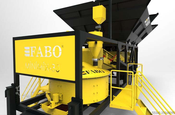Mobilioji betono maišymo gamykla FABO Concrete Mixing Plant 30 m3/h mobile concrete mixing plant