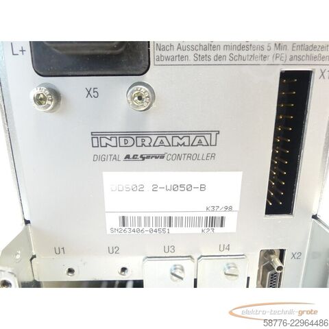 Componente Indramat DDS02.2-W050-B SN:263406-04551 generalüberh. mit 12 Mon. Gewährl.