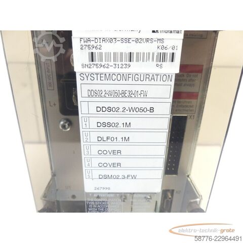 Componente Indramat DDS02.2-W050-B SN:275962-31239 generalüberh. mit 12 Mon. Gewährl.