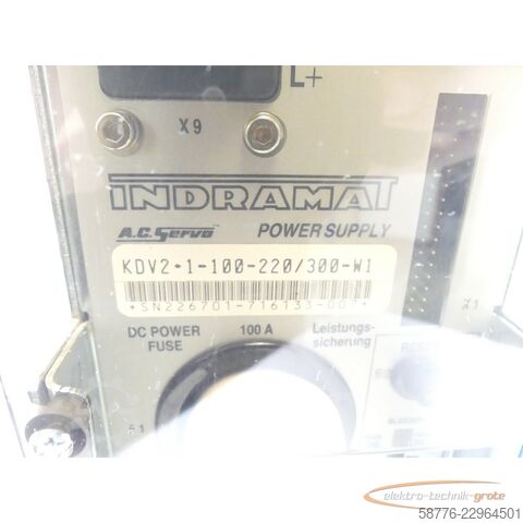 Komponente Indramat KDV 2.1-100-220/300-220 Stromversorgung SN: 226701-716133-007