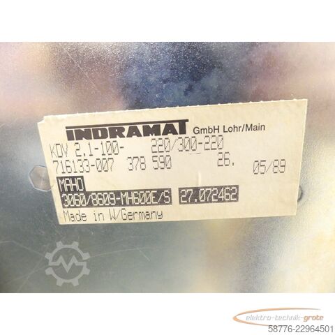 Komponente Indramat KDV 2.1-100-220/300-220 Stromversorgung SN: 226701-716133-007