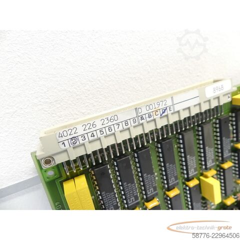 Thành phần Philips 4022 226 2360 CENTR PROC 86-12 Karte SN: D 001972