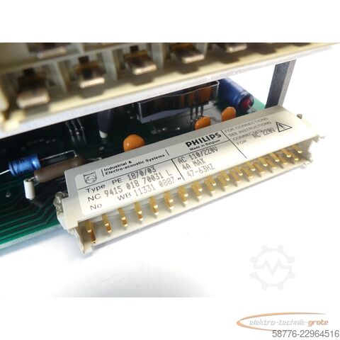 Komponenta Philips PE 1870/03 Netzteil NC 9415  L Stromversorgung SN: W113310887