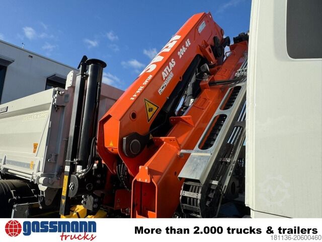 Tippbil Iveco X-Way AD300X46Z 6x4 mit Kran Atlas AK 206.4E-A2,