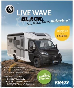 Poluintegrirani kamper Knaus L!VE WAVE 650 MEG Black Selection *TraumMobil*Autark e*