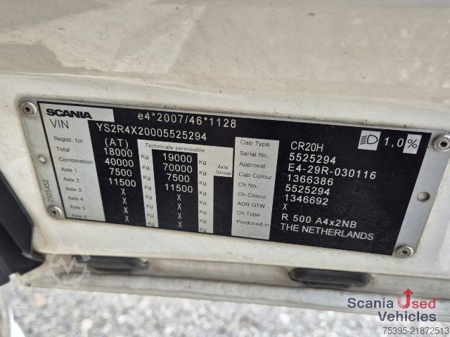 Standartinis vilkikas Scania R 500 A4x2NB Hydraulik Full AIR !