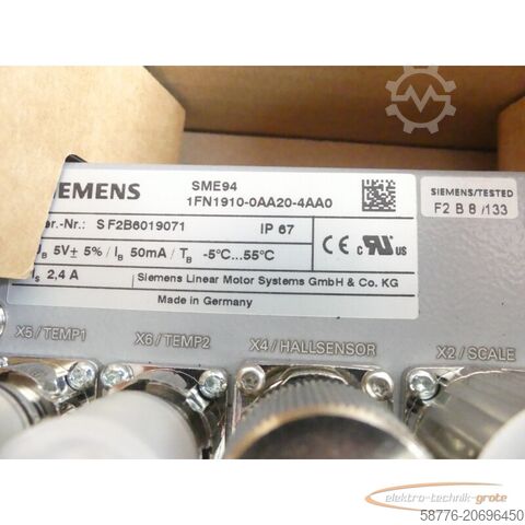 Siemens Komponente Siemens SME94 1FN1910-0AA20-4AA0 Geberanschlussbox SN: F2B6019071 - ungebr.! -