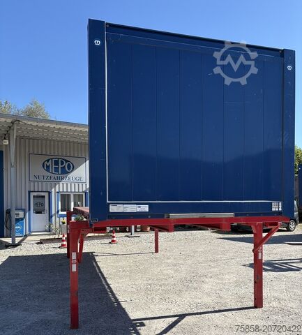 Swap body with flatbed Krone 7,45m BDF Baustoff Multilockrahmen