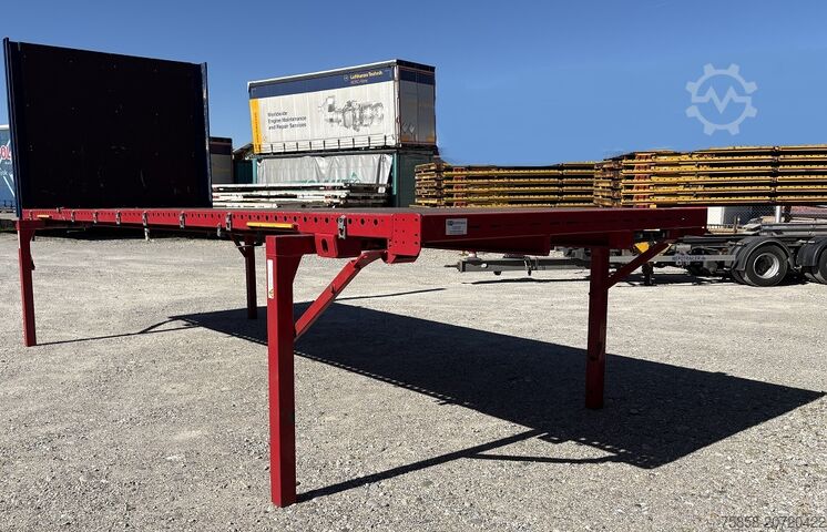 Swap body with flatbed Krone 7,45m BDF Baustoff Multilockrahmen