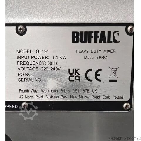 Batedeira misturadora de 20 litros Buffalo GL191