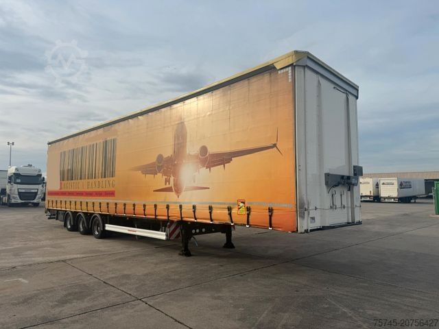 Open semitrailer with tarp KÄSSBOHRER MEGA * AIR CARGO * ROLLER BED * PR.+PLANE