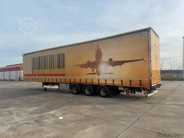 Open semitrailer with tarp KÄSSBOHRER MEGA * AIR CARGO * ROLLER BED * PR.+PLANE