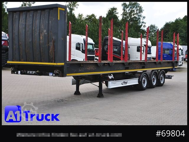 Poluprikolica za transport trupaca FLIEGL SDS01, Langholz, Containeraufbau, Liftachse,