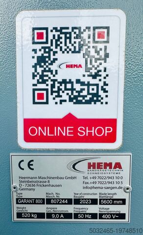 GARANT 800 båndsav HEMA GARANT 800