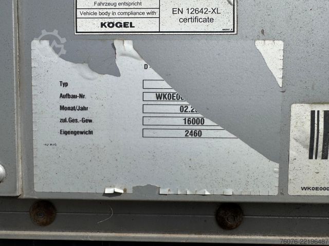 Kamion s izmjenjivom nadogradnjom Kögel BDF Wechselbrücke 7.45 Curtainsider