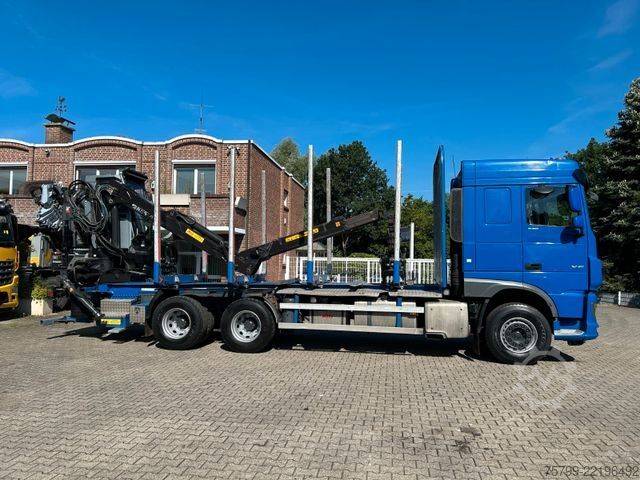 Kamion za prijevoz drva DAF XF 530 Plattform Kesla Kran Typ 2112 +Kabine
