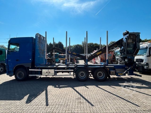 Kamion za prijevoz drva DAF XF 530 Plattform Kesla Kran Typ 2112 +Kabine