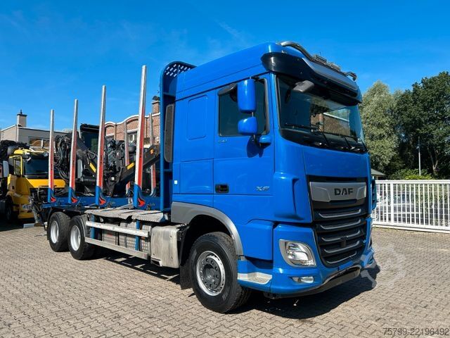 Kamion za prijevoz drva DAF XF 530 Plattform Kesla Kran Typ 2112 +Kabine