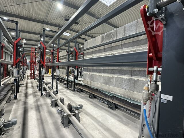 Komplett gyártósor Produktionsanlage für Fertigwände Stein 