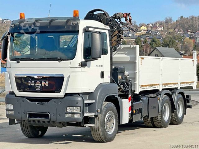 Кран-манипулятор на шасси грузовика MAN TGS 26.400 * HIAB 166 ES - 3 HIPRO + FUNK * 6x4