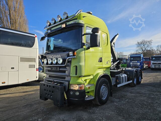 Roll-off tipper truck SCANIA R500 LB6X2HHZ, RETARDER Blatt/Blatt 3xPi