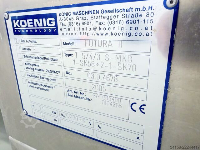 Máquinas para hacer panecillos König Combi Line KCL/13