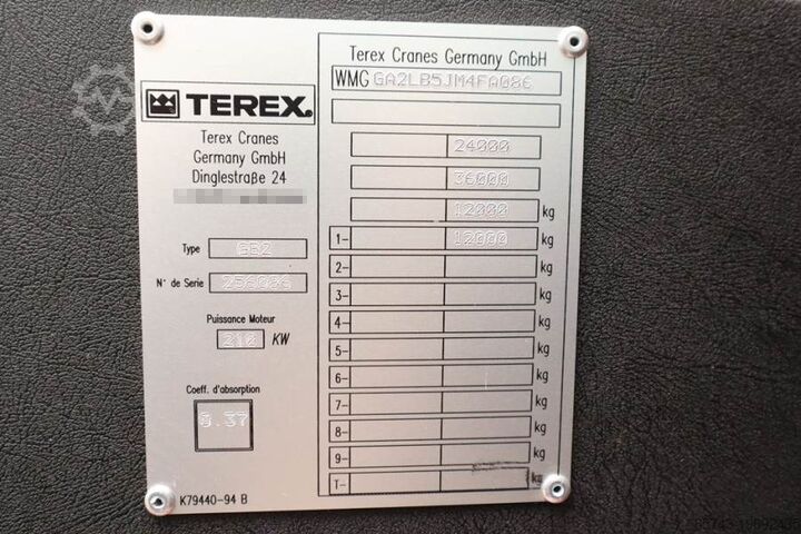Alle terrein kraan Terex AC40/2L Diesel, 4x4 Drive And 4-Wheel Steering, 40